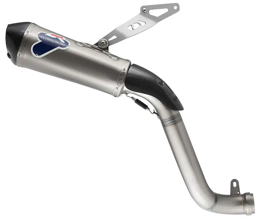 Terminale di scarico Termignoni non omologato passaggio alto in titanio con fondello in carbonio per MV Agusta F3 675 12-20