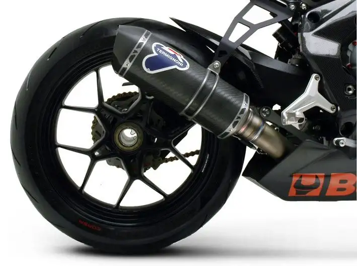 Terminale di scarico Termignoni non omologato in titanio carbonio per MV Agusta F3 675 12-20