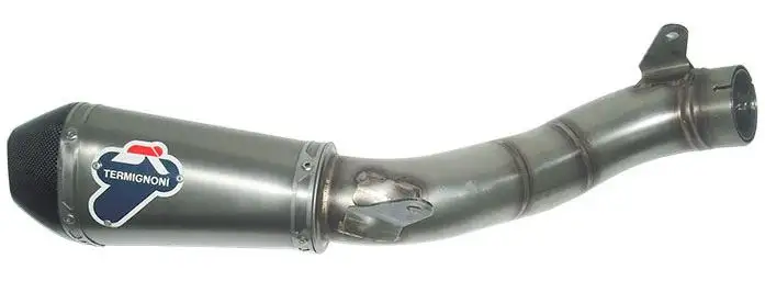 Terminale di scarico Termignoni omologato in acciaio inox titanio con fondello in carbonio per MV Agusta Rivale 800 13-19