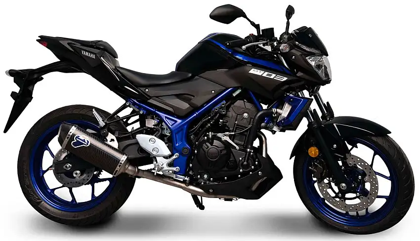 Terminale di scarico Termignoni non omologato in carbonio per Yamaha MT-03 18-20