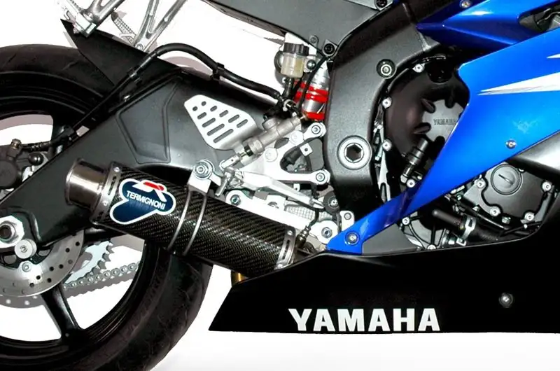 Terminale di scarico Termignoni omologato in carbonio per Yamaha R6 06-19