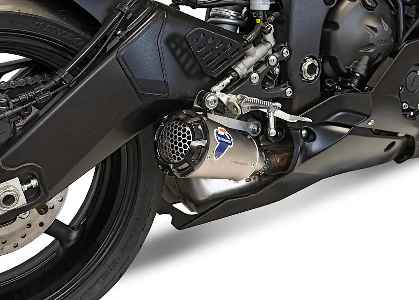 Terminale di scarico Termignoni non omologato in titanio con fondello in alluminio CNC per Yamaha R6 06-24