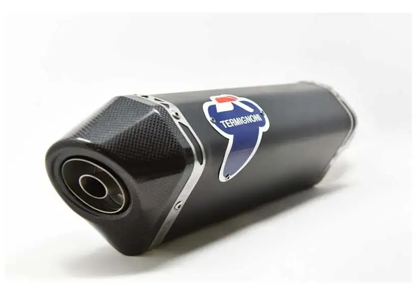 Terminale di scarico Termignoni omologato in titanio nero con fondello in carbonio per Yamaha X-Max 300 17-20 Y11609040INC