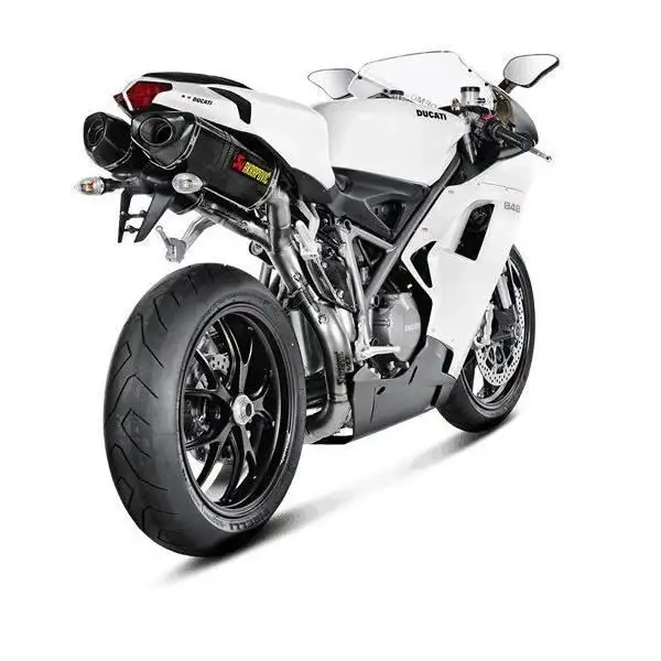 Terminali di scarico Akrapovic non omologati in carbonio per Ducati 848 08-10 (coppia)