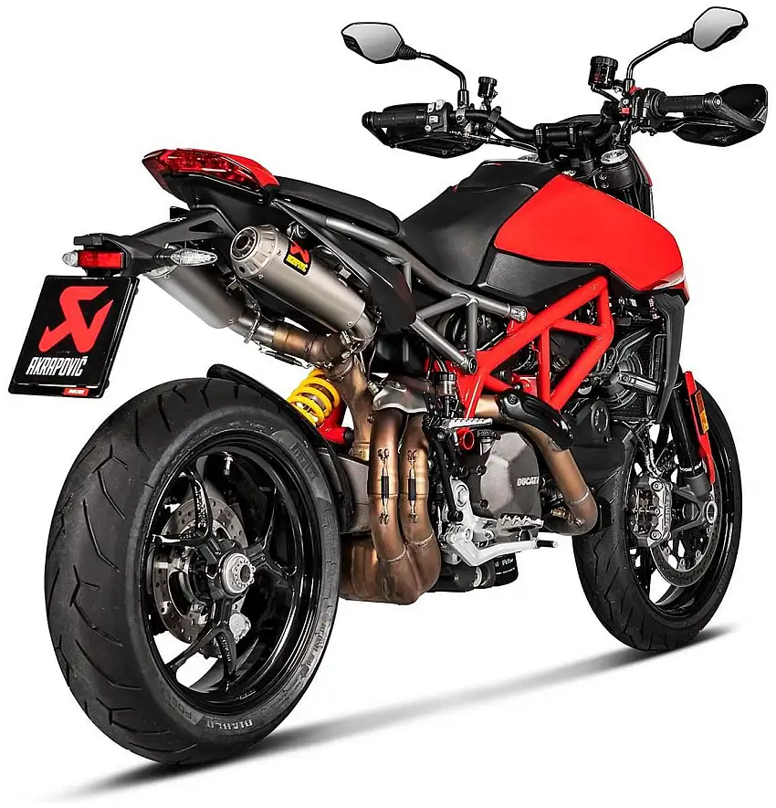 Terminali di scarico Akrapovic omologati in titanio per Ducati Hypermotard 950 SP 19-24 (Coppia)
