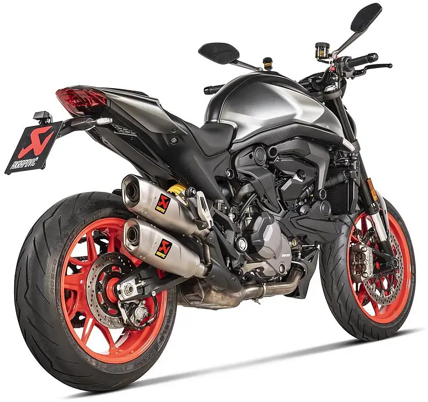 Terminali di scarico Akrapovic omologato in titanio per Ducati Monster 937 21-24