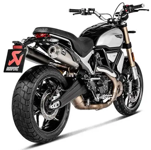 Terminali di scarico Akrapovic omologato in titanio per Ducati Scrambler 1100 18-20