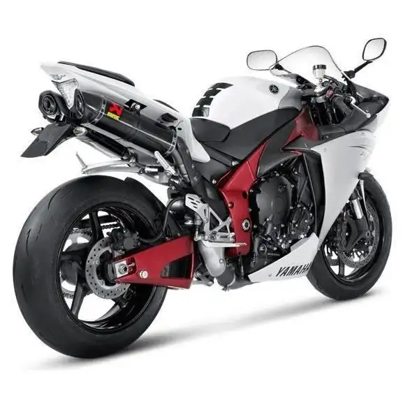 Terminali di scarico Akrapovic omologati in carbonio per Yamaha R1 09-14