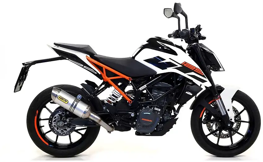 Terminale di scarico Arrow Thunder alluminio omologato per KTM 125 RC 17-20