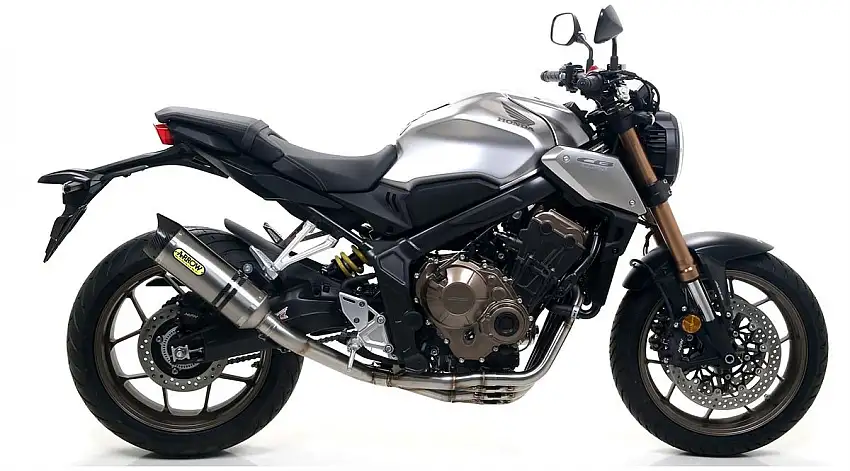 Terminale di scarico Arrow Thunder Titanio con fondello carby omologato per Honda CBR 650 R 19-23