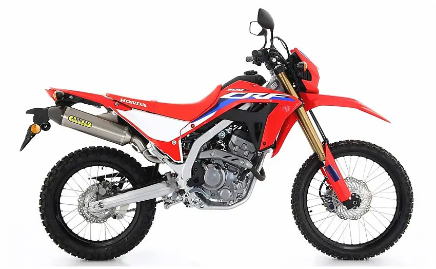 Terminale di scarico Arrow Thunder Titanio con fondello carby omologato per Honda CRF 300 L 21-24