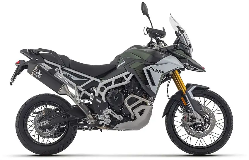 Terminale di scarico Arrow Veloce in alluminio Dark non omologato per Triumph Tiger 900 GT 24-25