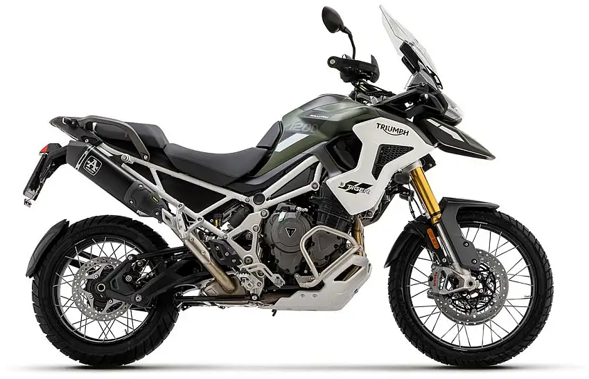 Terminale di scarico Arrow Veloce in alluminio Dark omologato per Triumph Tiger 1200 22-24