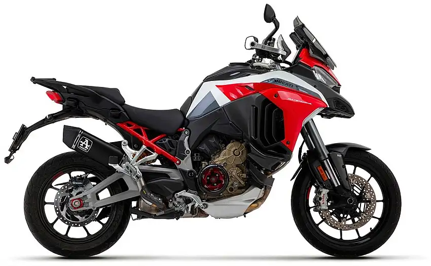 Terminale di scarico Arrow Veloce in titanio Dark omologato per Ducati Multistrada V4 21-24