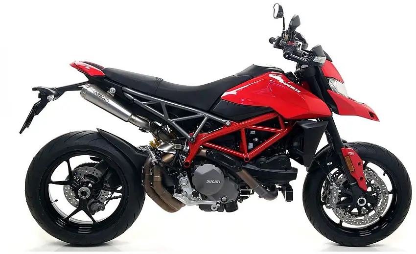 Terminali di scarico Arrow Pro-Race nichrom (Dx+Sx) omologato per Ducati Hypermotard 950 SP 19-24