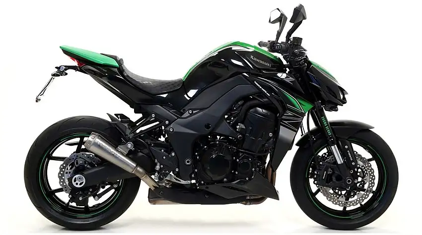 Terminali di scarico Arrow Pro-Race nichrom (Dx+Sx) omologato per Kawasaki Z 1000 17-20