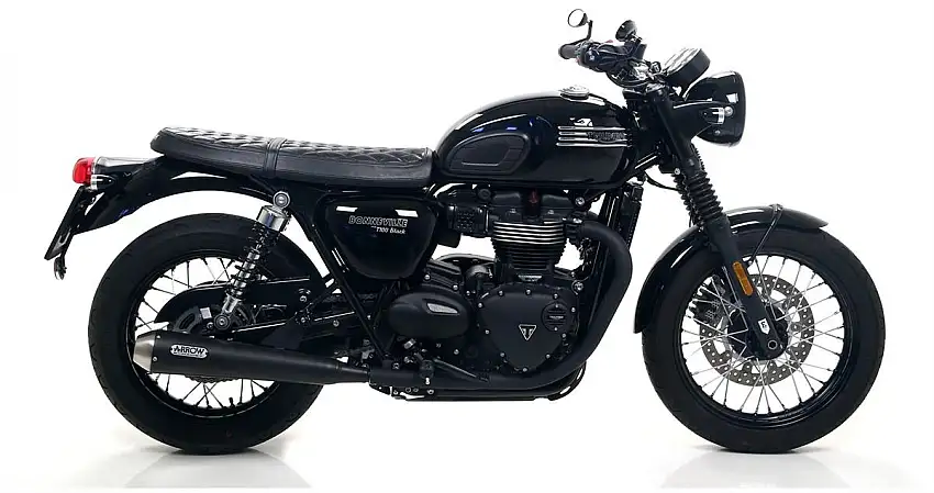 Terminali di scarico Arrow Pro-Racing nichrom Dark (Dx+Sx) omologato per Triumph Bonneville 900 T100 17-20