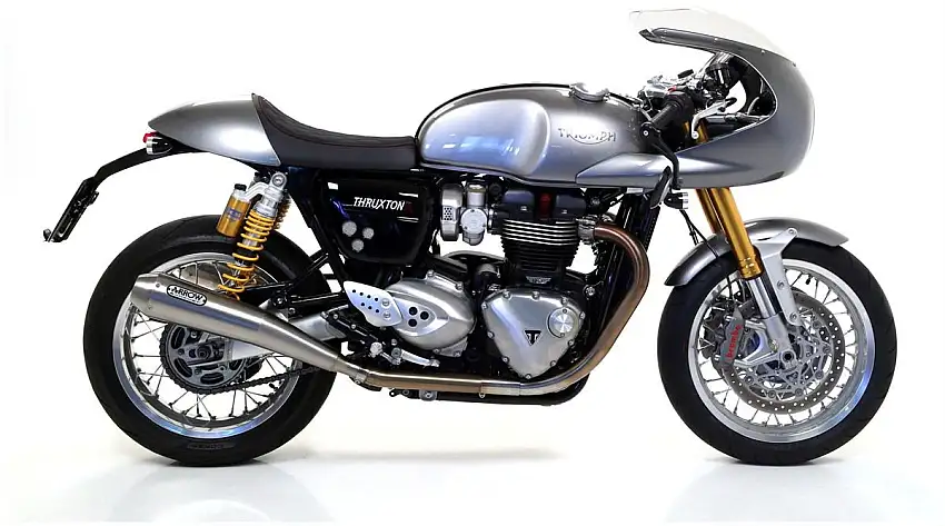 Terminali di scarico Arrow Pro-Racing nichrom (Dx+Sx) omologato per Triumph Thruxton 1200 R 16-20