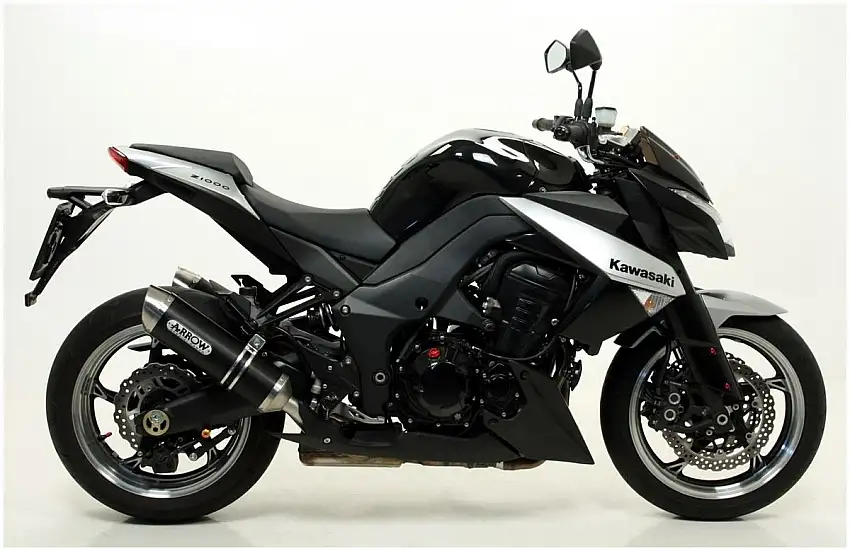 Terminali di scarico Arrow Thunder Approved Aluminium Dark (Dx+Sx) omologato per Kawasaki Z 1000 10-20