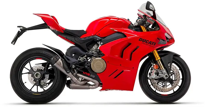 Terminali di scarico Arrow Works titanio (Dx+Sx) con raccordi in titanio non omologato per Ducati Streetfighter V4 20-24